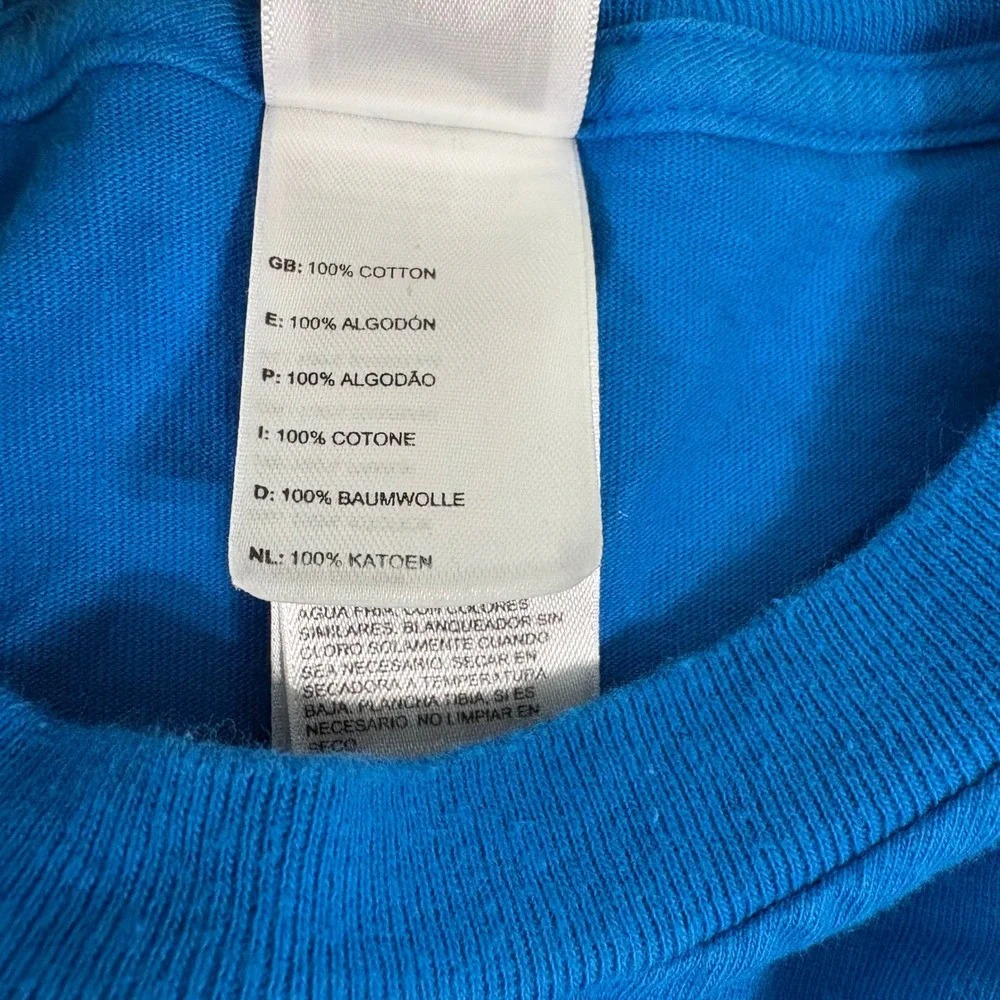 The‎ North Face T-Shirt Mens Large Blue Half Dome Graphic Short Sleeve Cotton
